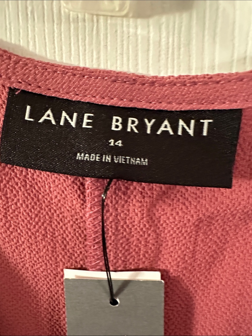 Lane Bryant Dusty Rose Tie-Front Peplum Blouse - Picture 3 of 4